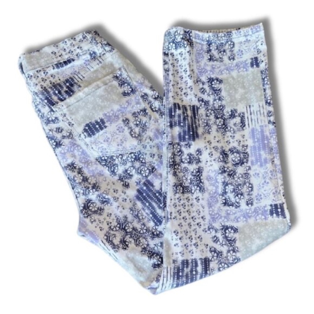 Kensie Patchwork Blue Combo Jeans High rise size 4 / 27